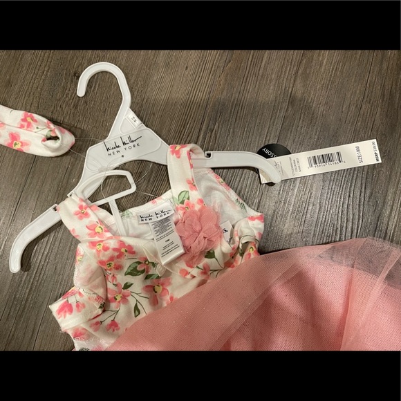 2/$20 Nicole Miller 18M pink and white tutu style dress set NWT - Picture 3 of 3